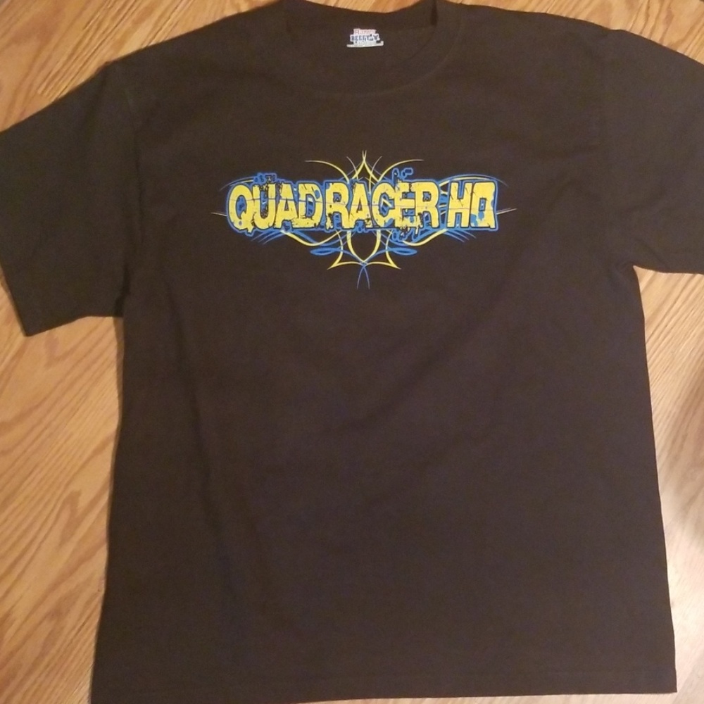 Black‎ beefy quadracer HQ t shirt lg